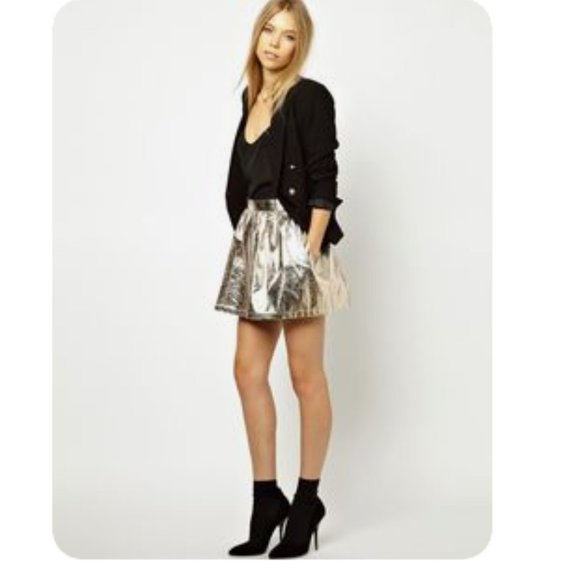 Funky Wearable Art Iridescent Hi Waist Full Skirt Fully lined Size 8 - EUC! - Picture 16 of 16